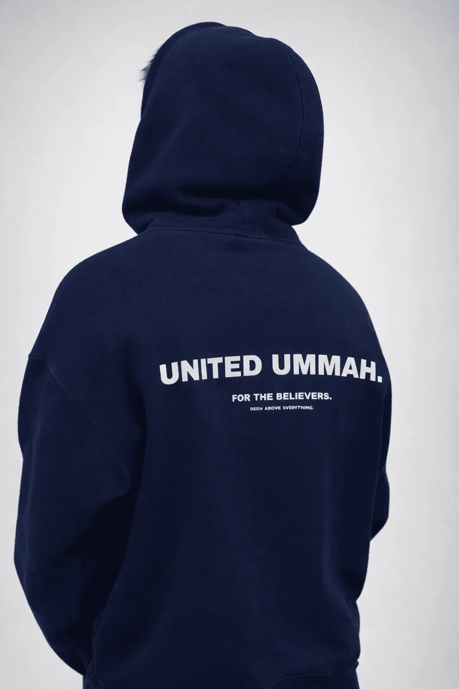 United Ummah Hoodie — Navy, back print